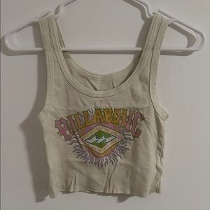 Billabong Cream Graphic Crop Top